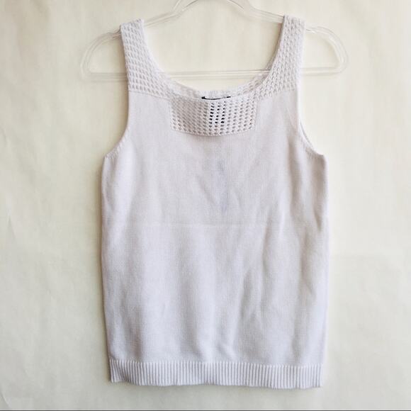 Chelsea & Theodore | Knit Tank Top White S NWT - Picture 1 of 11